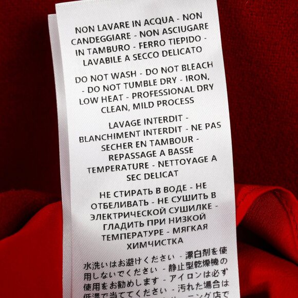 Gucci AW/19 Runway Red Wool Satin-Trim Cowl-Neck Dress - Picture 14 of 15